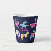 Persoonlijke Alebrije Mexicaanse dieren Folk Art Latte Mok (Voorkant)