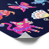 Persoonlijke Alebrije Mexicaanse dieren Folk Art Poster (Hoek)