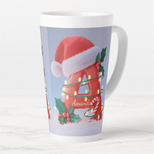 Persoonlijke alfabet 'A' Kerst Latte Mok