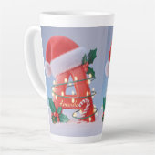 Persoonlijke alfabet 'A' Kerst  Latte Mok (Linkerhoek)