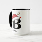 Persoonlijke alfabet 'B' Kerstmug Mok (Voorkant links)