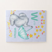 Persoonlijke alfabetnaam: Elephant Boys Legpuzzel (Horizontaal)
