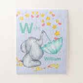 Persoonlijke alfabetnaam: Elephant Boys Legpuzzel (Verticaal)