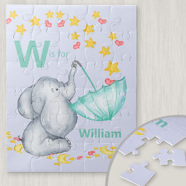 Persoonlijke alfabetnaam: Elephant Boys Legpuzzel