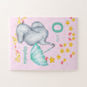 Persoonlijke alfabetnaam: Elephant Girls Legpuzzel (Horizontaal)