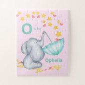 Persoonlijke alfabetnaam: Elephant Girls Legpuzzel (Verticaal)