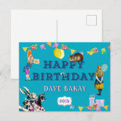 Persoonlijke Alice Wonderland Verjaardag Briefkaart (Voorkant / Achterkant)