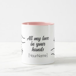 Persoonlijke 'All My Love Hands Heart'-mok Mok