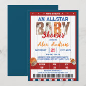 Persoonlijke All Star Baby shower uitnodiging (Voorkant / Achterkant)