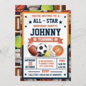 Persoonlijke All-Star Printable Sport MVP Party Kaart (Voorkant / Achterkant)