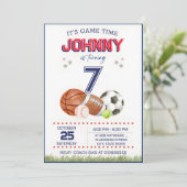 Persoonlijke All Star Sport Verjaardagsfeestuitnod Kaart (Staand voorkant)