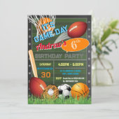 Persoonlijke All Star Verjaardag voor kind Uitnodi Kaart (Staand voorkant)