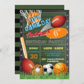 Persoonlijke All Star Verjaardag voor kind Uitnodi Kaart (Voorkant / Achterkant)