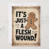 Persoonlijke "Alleen een vleeswond" grappige vinta Feestdagenkaart (Voorkant)