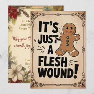 Persoonlijke Alleen Een Vleeswond Grappige Vintage Feestdagenkaart