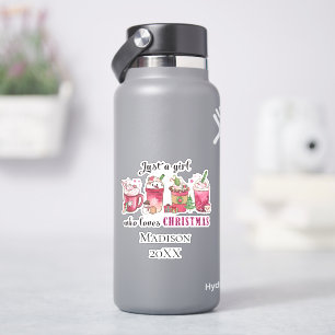 Persoonlijke Alleen Meisje Dat Kerstmis Leuk Vindt Sticker
