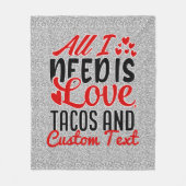 Persoonlijke alles wat ik nodig heb: liefdesvideo' fleece deken (Voorkant)