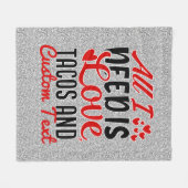 Persoonlijke alles wat ik nodig heb: liefdesvideo' fleece deken (Voorkant (Horizontaal))