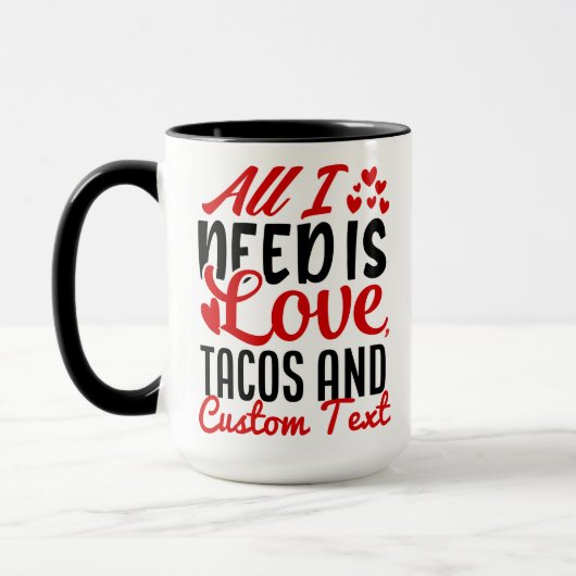 Persoonlijke alles wat ik nodig heb: liefdesvideo' mok (Links)