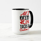 Persoonlijke alles wat ik nodig heb: liefdesvideo' mok (Voorkant rechts)