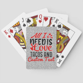 Persoonlijke alles wat ik nodig heb: liefdesvideo' pokerkaarten