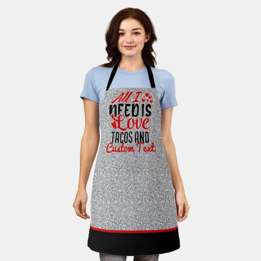 Persoonlijke alles wat ik nodig heb: liefdesvideo' schort (Gedragen)