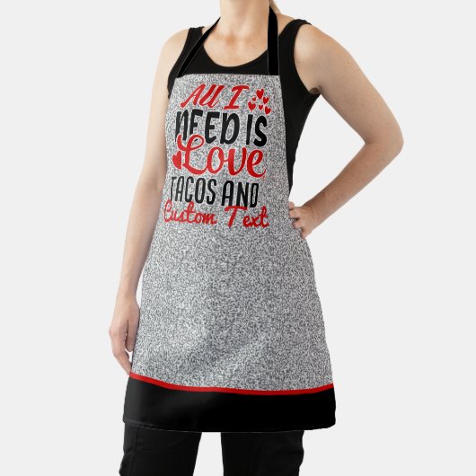 Persoonlijke alles wat ik nodig heb: liefdesvideo' schort (Insitu)