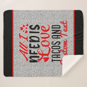 Persoonlijke alles wat ik nodig heb: liefdesvideo' sherpa deken (Voorkant (horizontaal))