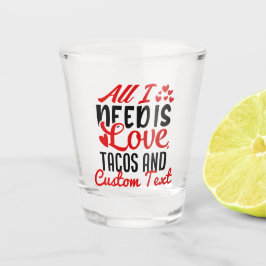 Persoonlijke alles wat ik nodig heb: liefdesvideo' shot glas