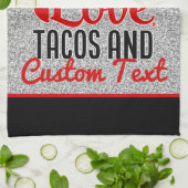 Persoonlijke alles wat ik nodig heb: liefdesvideo' theedoek (Gevouwen)