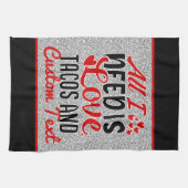 Persoonlijke alles wat ik nodig heb: liefdesvideo' theedoek (Horizontaal)