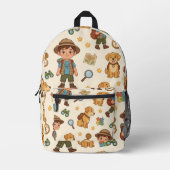 Persoonlijke Alphaland Kid Explorer Rugzak Beige (Voorkant)