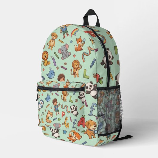 Persoonlijke Alphaland Kid Explorer Rugzak Groen (Achterkant Hoek Rechts)