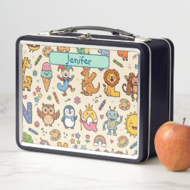 Persoonlijke Alphaland Kids Lunch Black Beigh Box