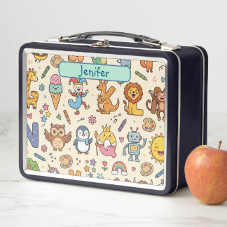 Persoonlijke Alphaland Kids Lunch Black Beigh Box