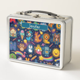 Persoonlijke Alphaland Kids Lunch  Blue Steel Box