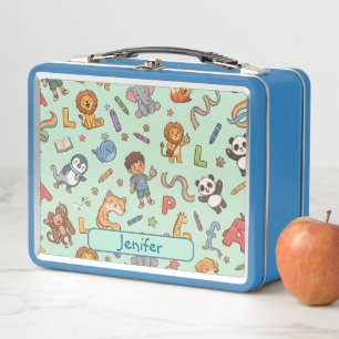 Persoonlijke Alphaland Kids Lunch Light Blue Box