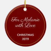 Persoonlijke Alto Singer Musical Keramisch Ornament (Achterkant)