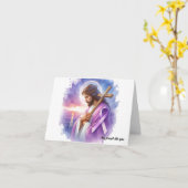 Persoonlijke alvleesklierkanker Jezus-aanmoediging Kaart (Gele Bloem)