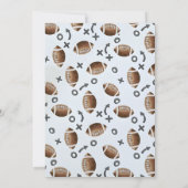 Persoonlijke American Football Baby Shower Kaart (Achterkant)