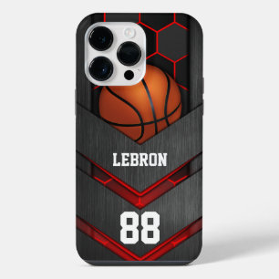 Persoonlijke Amerikaanse Basketbal Nummer & Naam iPhone 14 Pro Max Hoesje