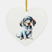 Persoonlijke Amerikaanse Engelse Coonhound Puppie  Keramisch Ornament (Voorkant)