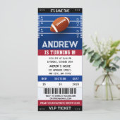 Persoonlijke Amerikaanse Football Ticket Verjaarda Kaart (Staand voorkant)