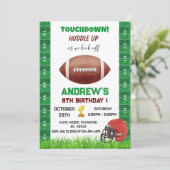 Persoonlijke Amerikaanse football Verjaardag met F Kaart (Staand voorkant)