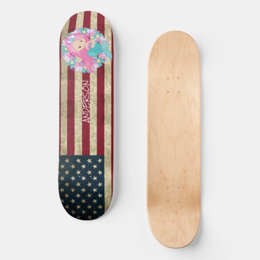 Persoonlijke Amerikaanse KLEINE MERMAID Persoonlijk Skateboard (Voorkant)