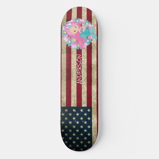 Persoonlijke Amerikaanse KLEINE MERMAID Persoonlijk Skateboard (Voorkant)