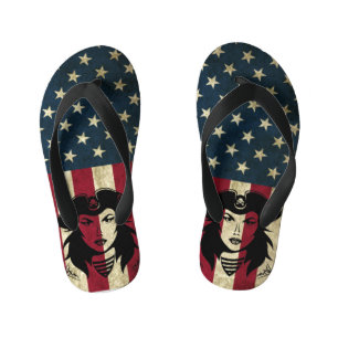 Persoonlijke Amerikaanse piraat kapitein Kind Flip Kinder Teenslippers