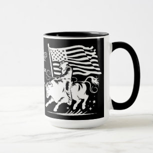 Persoonlijke Amerikaanse Stierrenrijder Rodeo 3 Mok