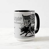 Persoonlijke Amerikaanse Stierrenrijder Rodeo Mok (Voorkant rechts)
