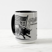 Persoonlijke Amerikaanse Stierrenrijder Rodeo Mok (Voorkant links)